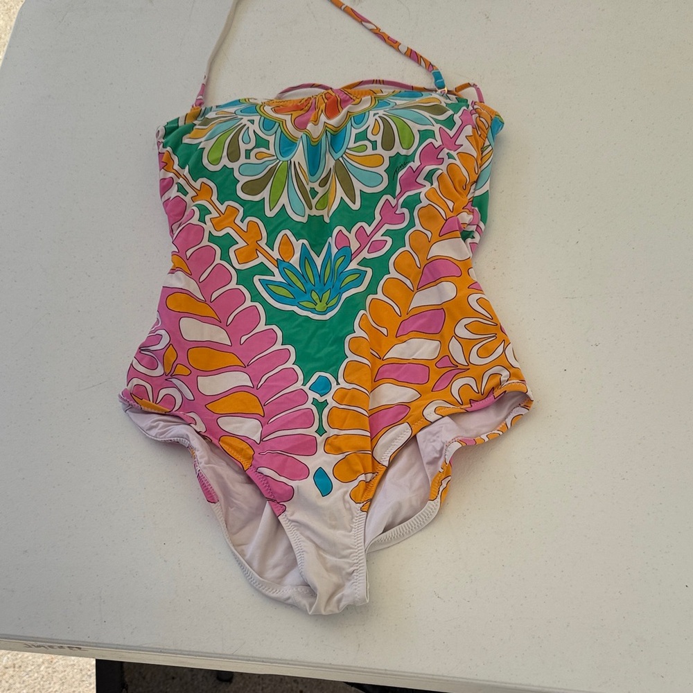 Trina Turk Kids One Piece Swimsuit - Pink, Orange, Green